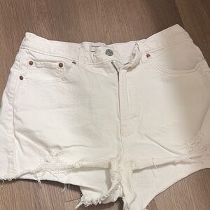 Abercrombie & Fitch White Curve Love High Rise Vintage Shorts Mom Shorts Sz 29/8